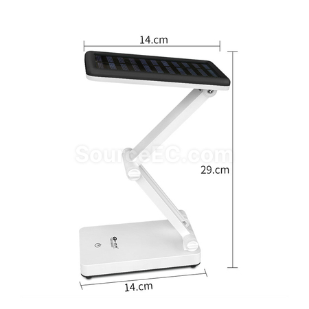 禮品訂造太陽能+USB充電折疊護眼檯燈紀念品