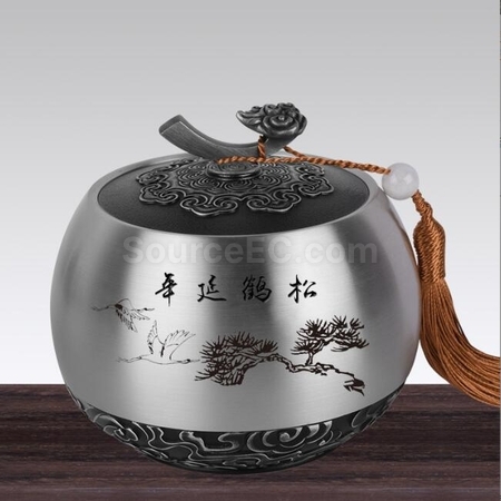 禮品訂造錫罐純錫茶葉罐紀念品