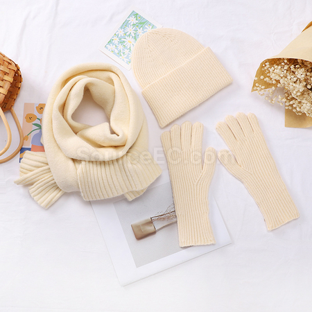 禮品訂造圍巾手套帽子三件套紀念品