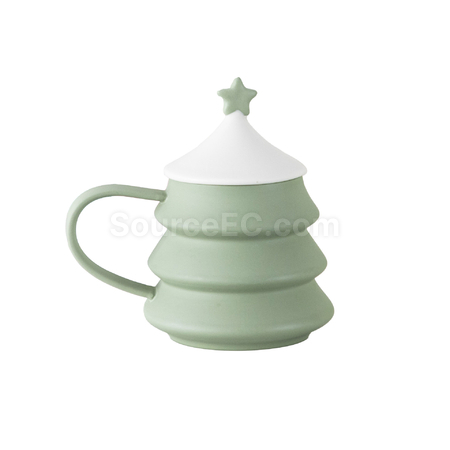 禮品訂造聖誕樹陶瓷杯紀念品