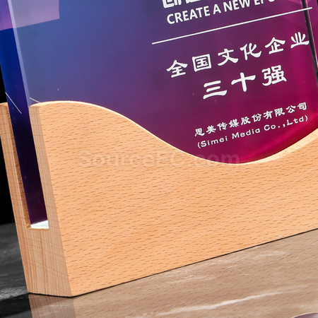 禮品訂造木水晶獎座紀念品