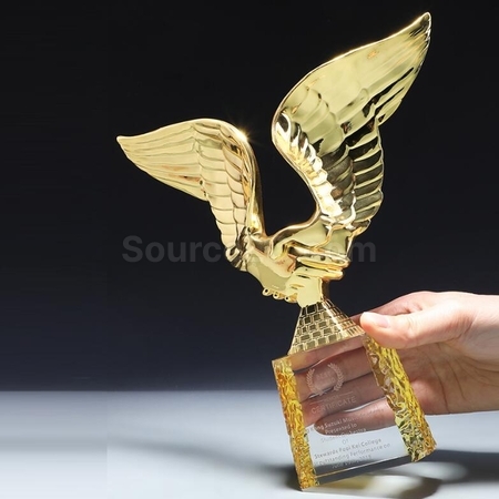 禮品訂造合作共贏金屬水晶獎座紀念品