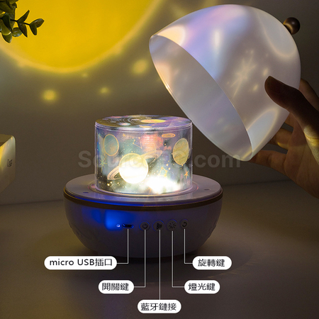 禮品訂造七彩夢幻星空旋轉藍牙音箱紀念品