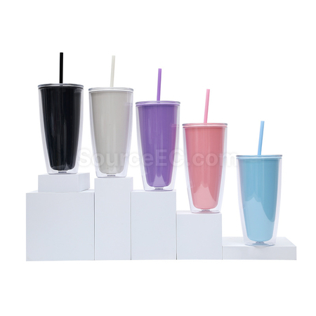 禮品訂造雙層吸管杯紀念品