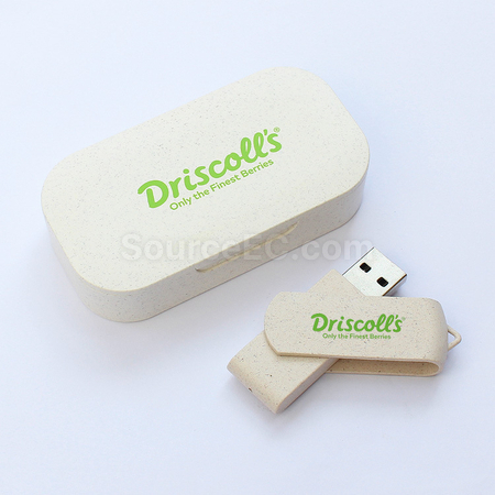 禮品訂造環保麥秸稈USB紀念品