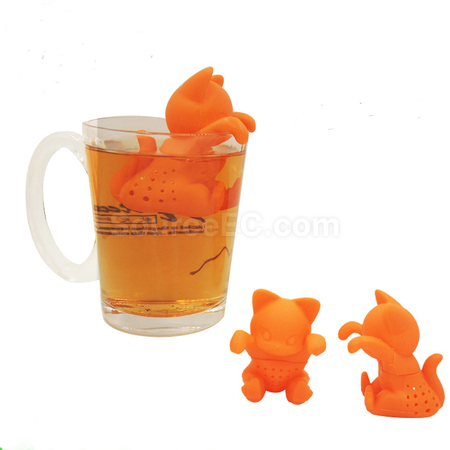 禮品訂造貓咪矽膠泡茶器紀念品