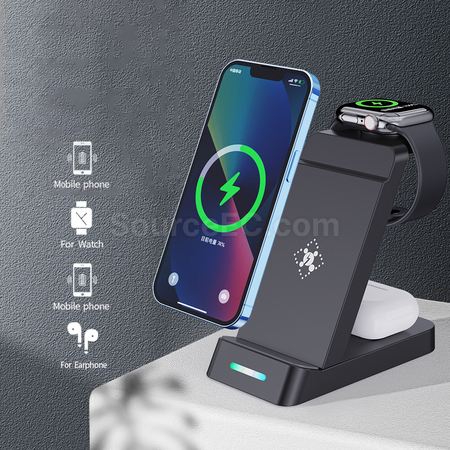 禮品訂造三合一無線充電支架紀念品