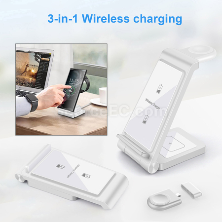 禮品訂造三合一無線充電支架紀念品