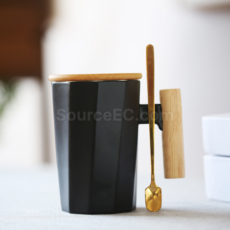 禮品訂造木柄陶瓷杯紀念品