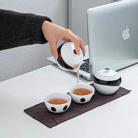 禮品訂造熊貓茶具組紀念品