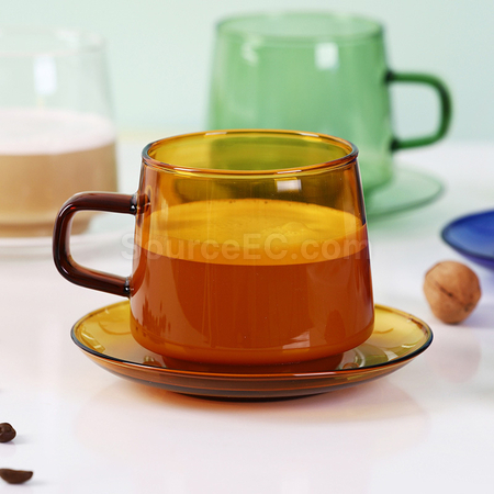 禮品訂造玻璃咖啡杯碟紀念品