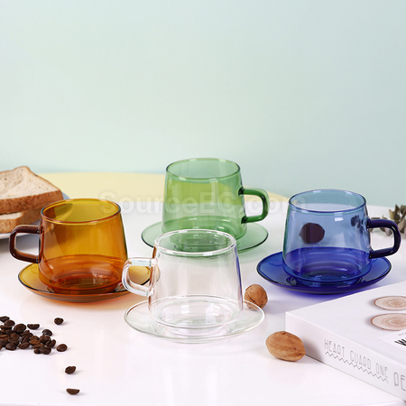 禮品訂造玻璃咖啡杯碟紀念品
