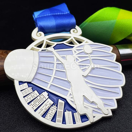 禮品訂造羽毛球金屬獎牌紀念品
