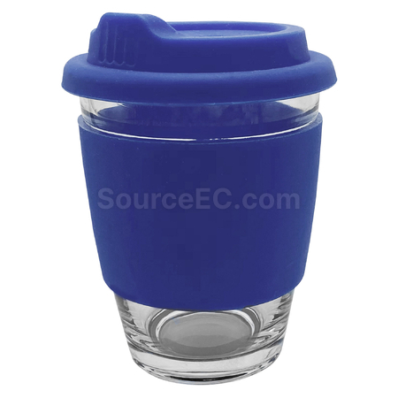 禮品訂造玻璃咖啡杯-矽膠帶紀念品