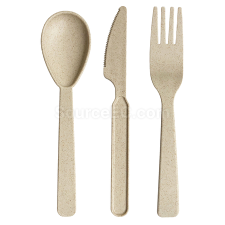 禮品訂造袋裝小麥秸稈餐具紀念品