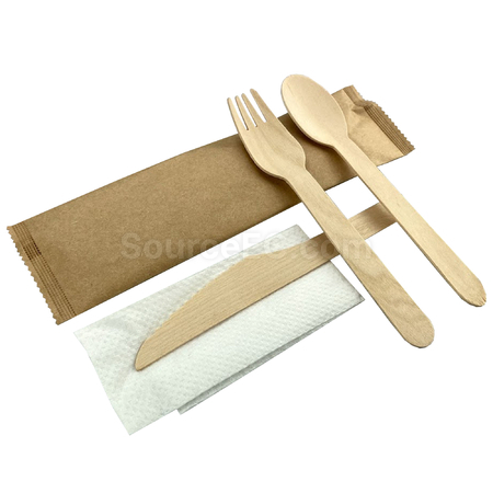 禮品訂造4 件套木製餐具紀念品