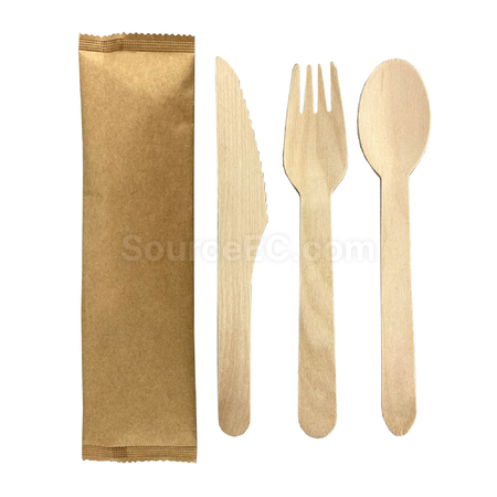 禮品訂造2 件套木製餐具紀念品