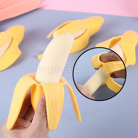 禮品訂造仿真剝皮香蕉減壓玩具紀念品
