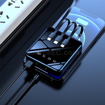 禮品訂造鏡面帶線移動電源紀念品