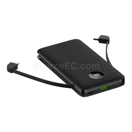 禮品訂造自帶充電線移動電源紀念品