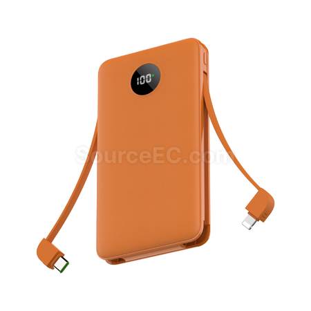 禮品訂造自帶充電線移動電源紀念品