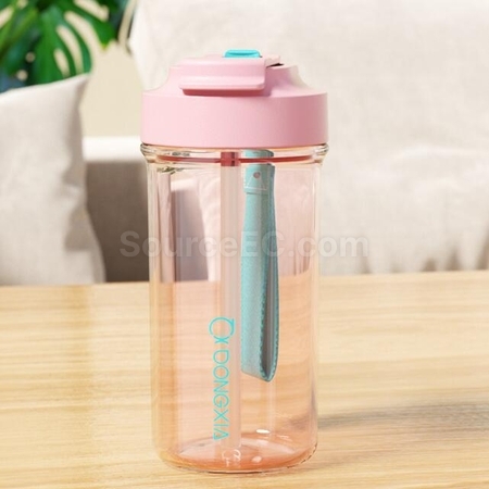 禮品訂造塑料雙飲水杯紀念品