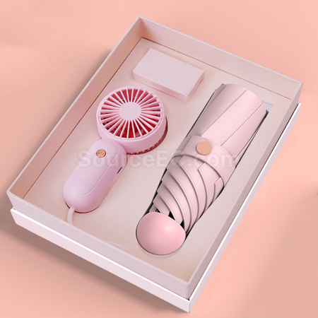 禮品訂造雨傘風扇套裝紀念品