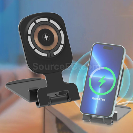 禮品訂造三合一無線充電磁吸手機支架紀念品