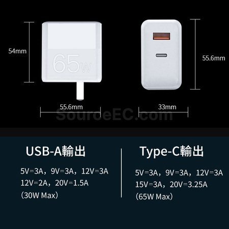 禮品訂造氮化鎵GaNUSB口便攜插蘇紀念品