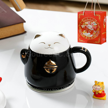 禮品訂造招財貓陶瓷杯紀念品