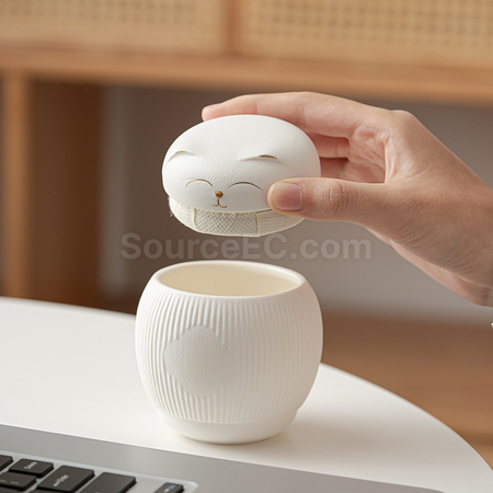 禮品訂造招財貓陶瓷杯紀念品