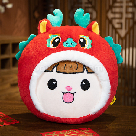 禮品訂造龍年暖手抱枕紀念品