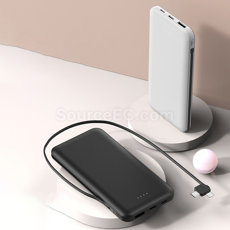 禮品訂造帶線移動電源 10000mah紀念品