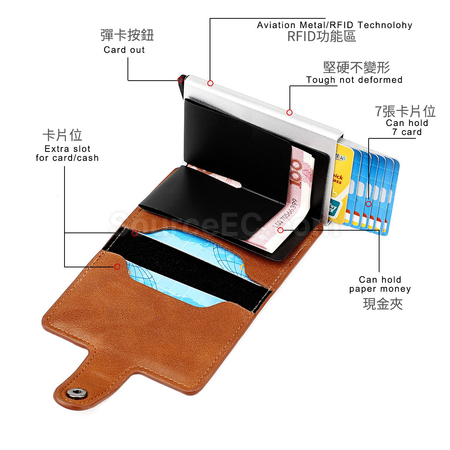 禮品訂造PU RFID卡套錢包紀念品