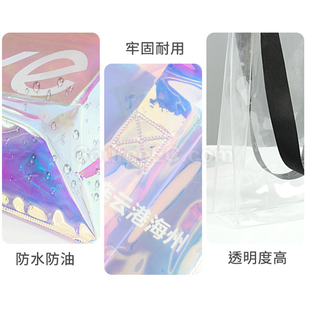 禮品訂造鐳射透明手提購物袋紀念品