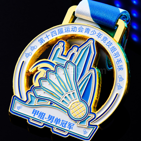 禮品訂造羽毛球金屬獎牌紀念品