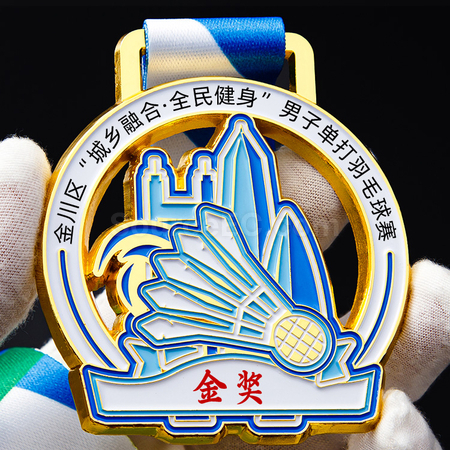 禮品訂造羽毛球金屬獎牌紀念品