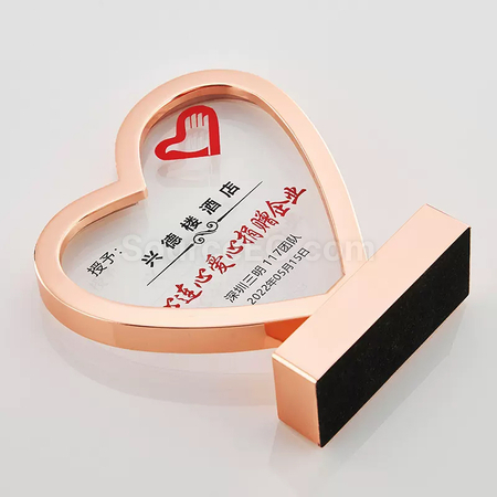 禮品訂造愛心水晶獎座紀念品
