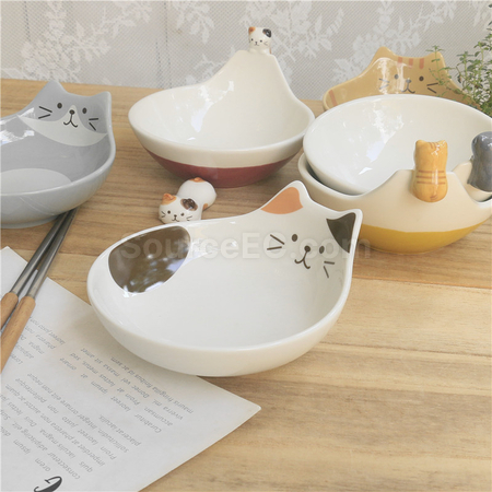 禮品訂造猫咪造型沙律碗紀念品
