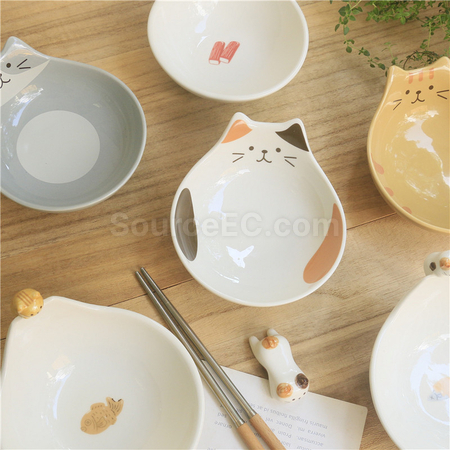 禮品訂造猫咪造型沙律碗紀念品