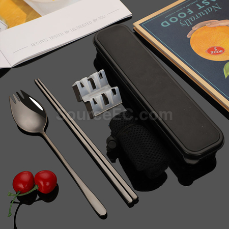 禮品訂造二合一勺叉筷子餐具紀念品