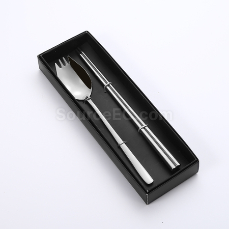 禮品訂造二合一勺叉筷子餐具紀念品