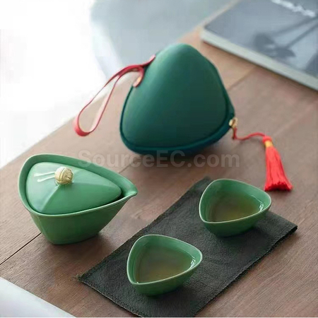 禮品訂造一見粽情端午旅行茶具套裝紀念品