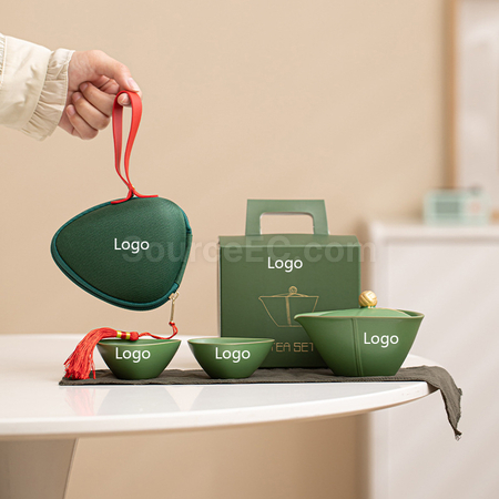 禮品訂造一見粽情端午旅行茶具套裝紀念品
