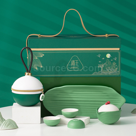 禮品訂造一見粽情端午旅行茶具套裝紀念品