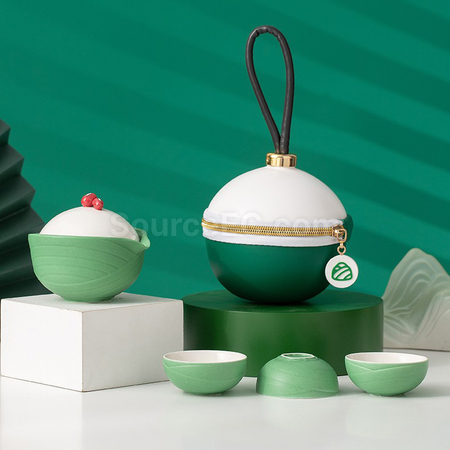 禮品訂造一見粽情端午旅行茶具套裝紀念品