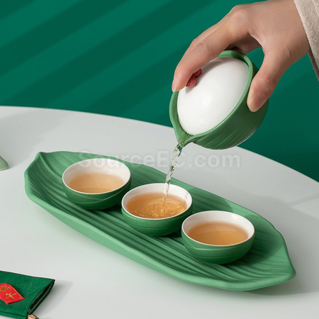 禮品訂造一見粽情端午旅行茶具套裝紀念品