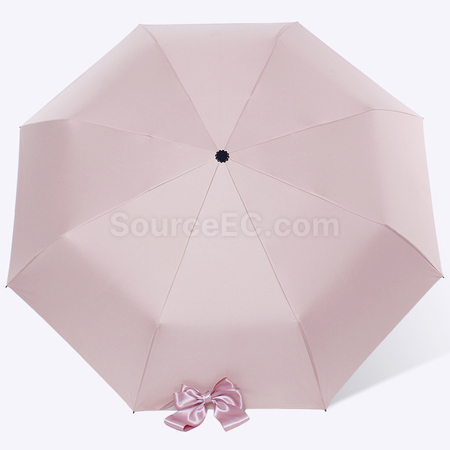 禮品訂造黑膠大蝴蝶結傘晴雨兩用傘紀念品