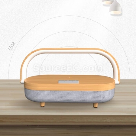 禮品訂造無線充電Led小夜燈充電藍牙音箱紀念品