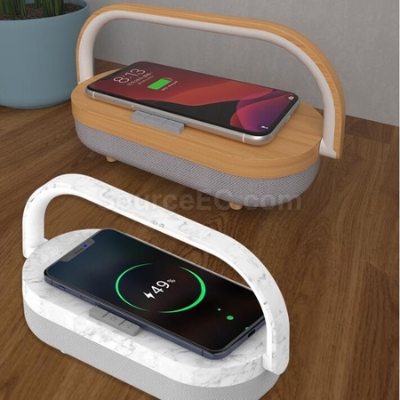 禮品訂造無線充電Led小夜燈充電藍牙音箱紀念品